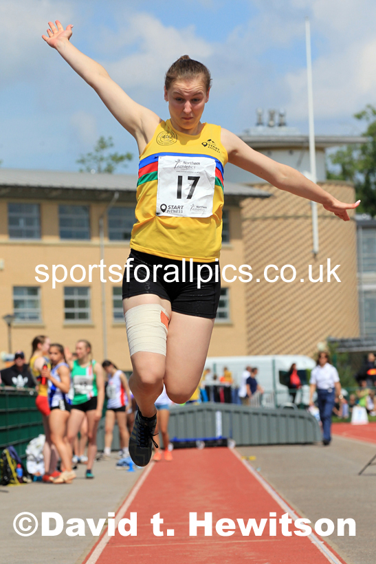 Womens Under-17s Long Jump, 2022 Northern Inter Counties U17s and U15s Track and Field, York, Thursday, June 2nd. Photo: David T. Hewitson/Sports for All Pics